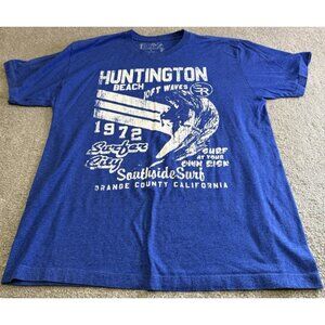 Fifth Foundation Tshirt Mens Large 10' Waves  Huntington Beach 1972 Surfer City